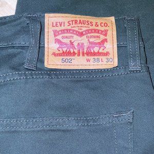 Levi’s 502 Regular Taper fit jeans 38x30 Dark Green